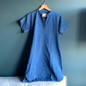 Everlane size 2 denim collarless dress